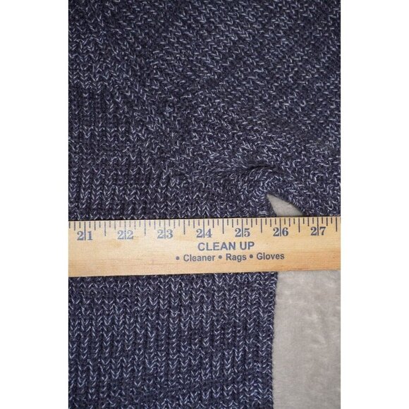 L.L. Bean Men's Blue Full Zip Sweater XL Tall Cotton Marled Knit - Picture 11 of 16